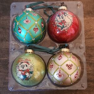 Disney Festive Ornament Collection - Red, Green, Gold